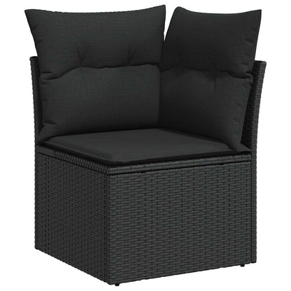 Set De Sofás De Jardín Con Cojines 9 Pzas Ratán Sintético Negro / Vetonek_2