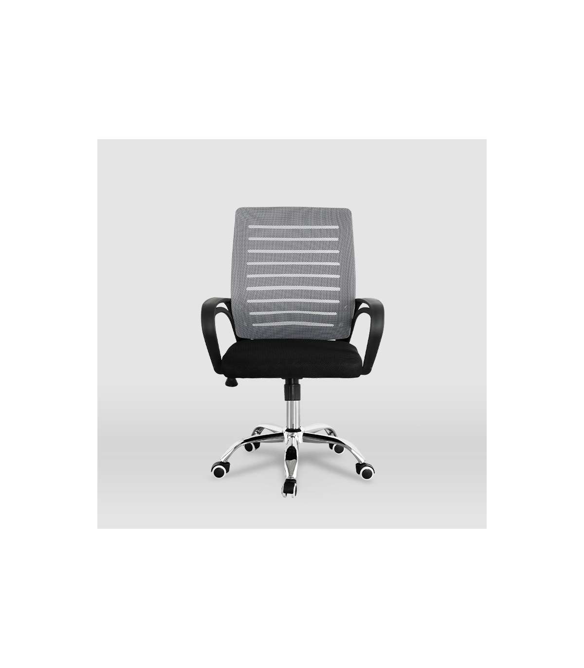 Silla Despacho Giratoria Emma Tapizada En Tejido Transpirable Gris, 92/102cm(alto) 61cm(an_0
