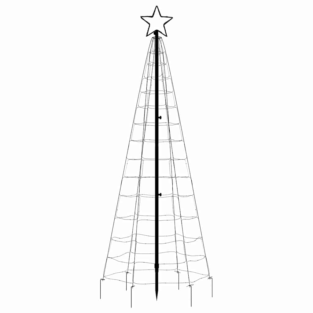 Vidaxl Árbol De Navidad Led Con Estacas 220 Leds Blanco Frío 180 Cm_4