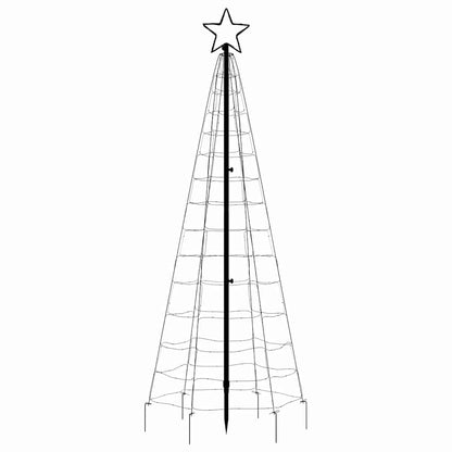 Vidaxl Árbol De Navidad Led Con Estacas 220 Leds Blanco Frío 180 Cm_4