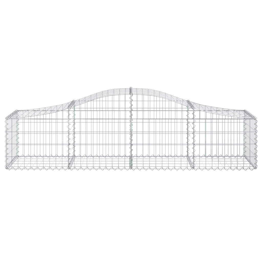 Cestas De Gaviones 6 Uds Forma De Arco Hierro 200x50x40/60 Cm_3