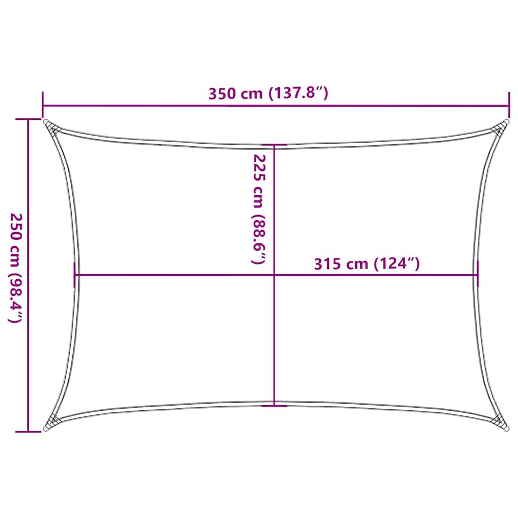 Vidaxl Toldo De Vela Verde Claro Hdpe 160 G/m² 2,5x3,5 M_2