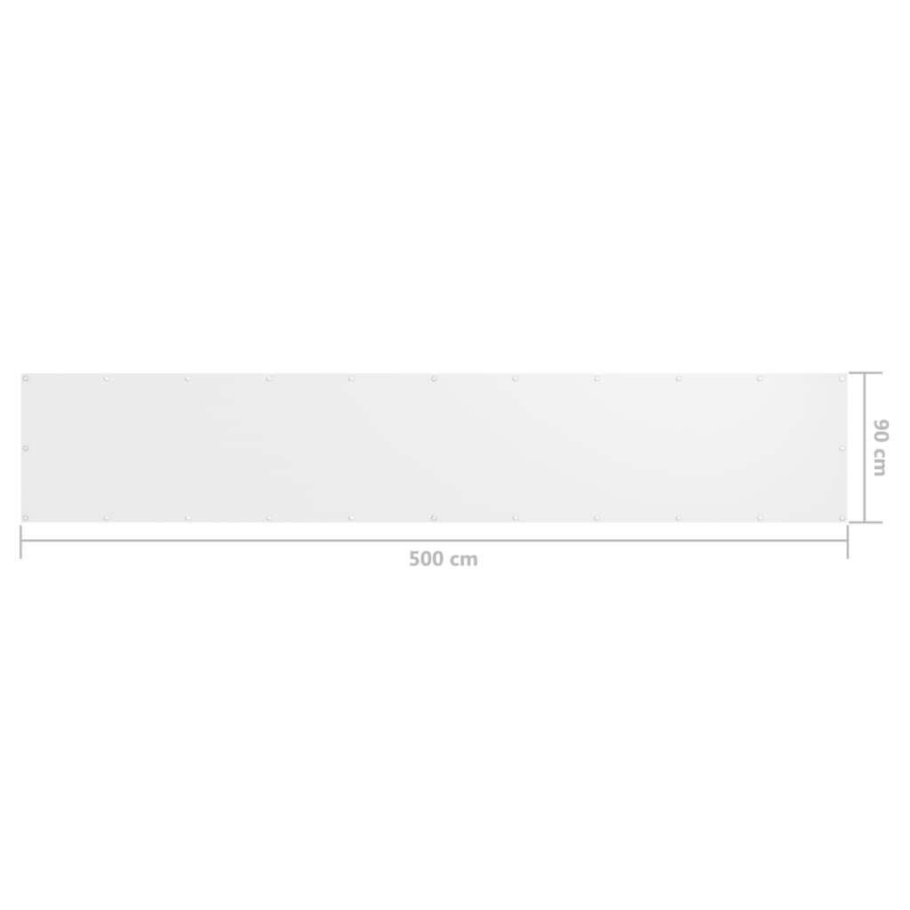 Vidaxl Toldo Para Balcón Tela Oxford Blanco 90x500 Cm_4