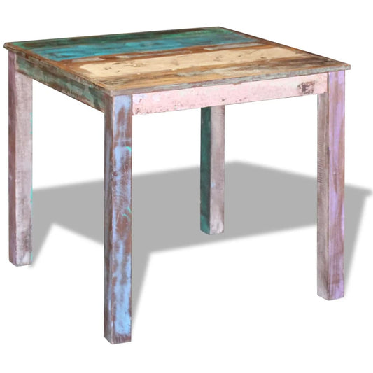 Mesa De Comedor De Madera Maciza Reciclada 80x82x76 Cm_0
