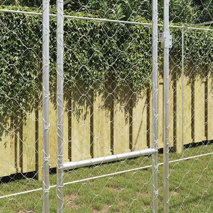 Jaula Para Perro Plateado 800 X 200 X 200 Cm Acero Galvanizado_2
