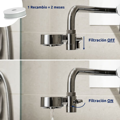 Filtro de agua para grifo EcoPro Chrome Compact Tappwater