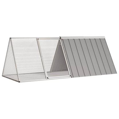 Vidaxl Jaula Para Conejos Acero Galvanizado Gris 201,5x80,5x71 Cm_0