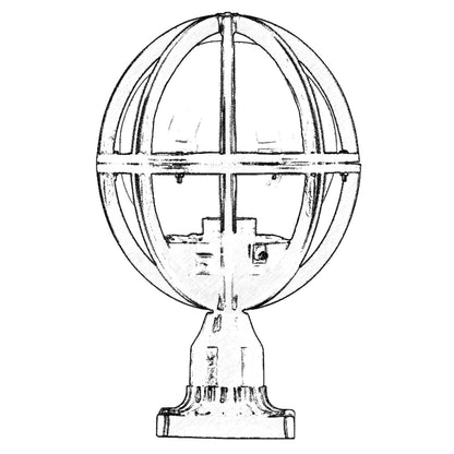 Aplique De Suelo Oval Para Exterior, Abs , Negro, 23x23x38, Casquillo E 27 Max 60 W_1