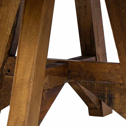 Mesa De Centro De Madera Maciza Reciclada Blanco 60x45 Cm_3