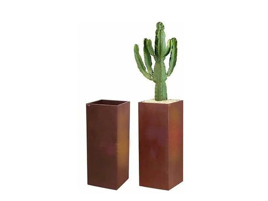 Jardinera Alta Acero Corten / Unidad / 40x40x100 Cm / Cuadrada_0