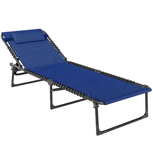 Outsunny Tumbona Plegable Y Ajustable De 4 Posiciones Con Sistema De Cordones_0