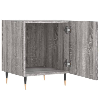 Mesita De Noche Madera De Ingeniería Gris Sonoma 40x40x50 Cm_1