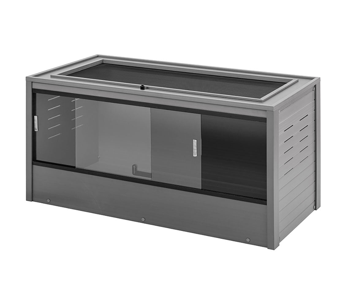 Terrario Grande Para Reptiles Y Otros Pequeños Animales Mojave - 122x61x58cm - Decorativo Para Interiores (gris)_1