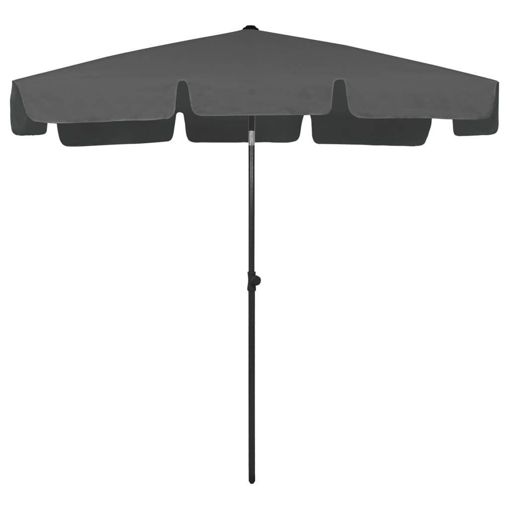 Vidaxl Sombrilla De Playa Gris Antracita 200x125 Cm_1