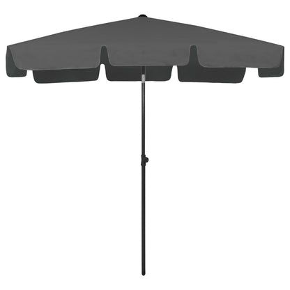 Vidaxl Sombrilla De Playa Gris Antracita 200x125 Cm_1