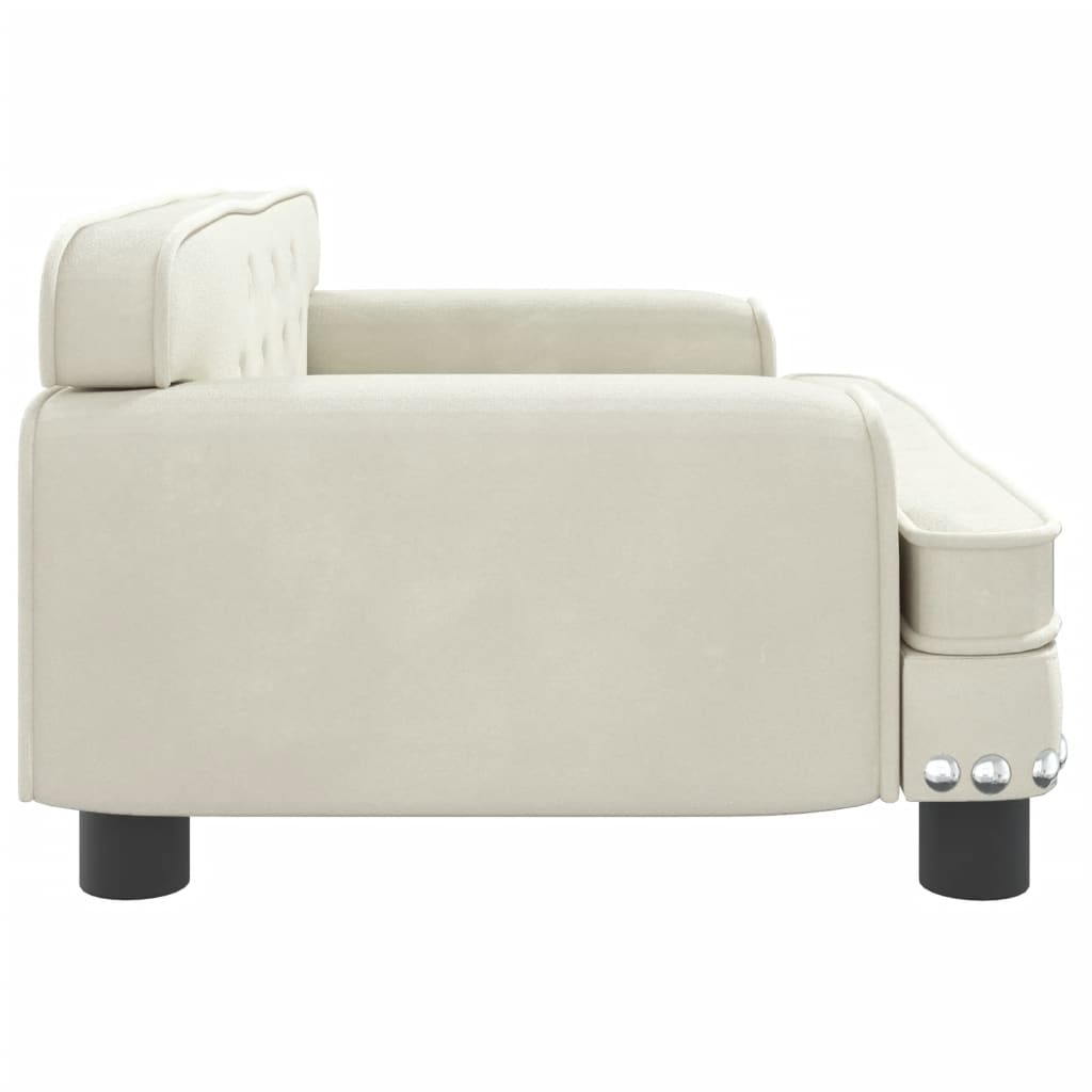Cama Para Perros De Terciopelo Crema 70x45x30 Cm / Vetonek_2
