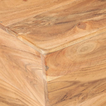 Mesa De Centro Forma De V Madera Maciza De Acacia 66x66x30 Cm_3