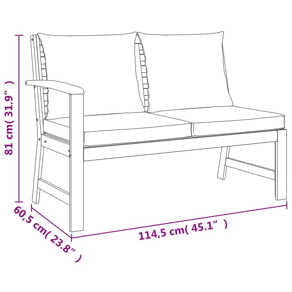 Vidaxl Juego Comedor Jardín Y Cojines 7 Piezas Madera Maciza Acacia_2