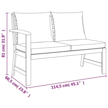 Vidaxl Juego Comedor Jardín Y Cojines 7 Piezas Madera Maciza Acacia_2