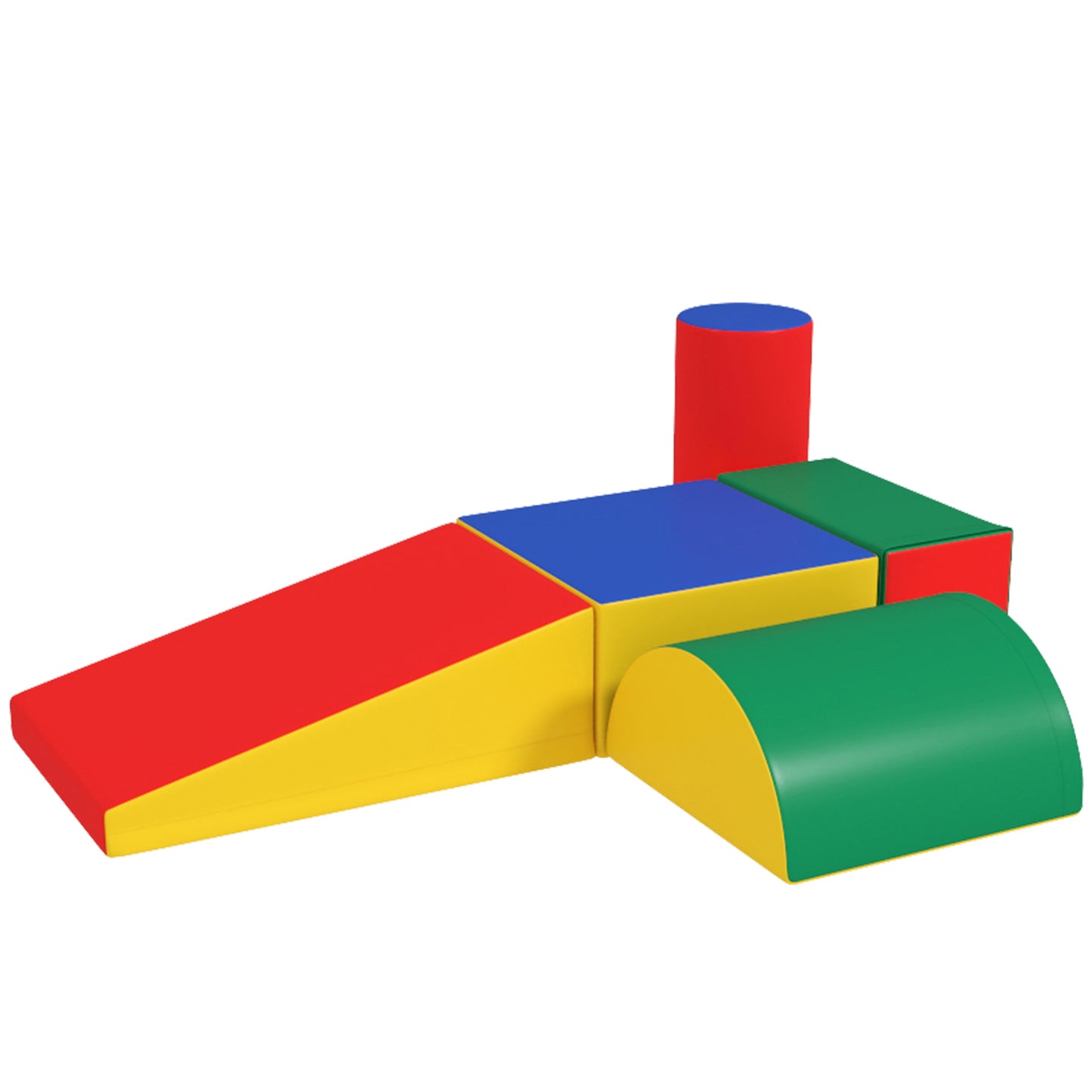 Homcom Juego De 5 Bloques De Espuma Para Niños Para Escalar Y Gatear Multicolor_0