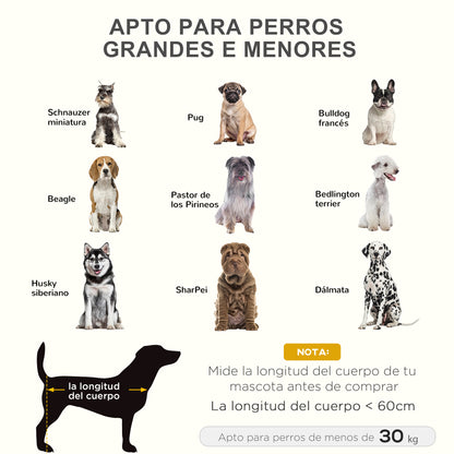 Pawhut Cama Elevada Para Perros Interior Y Exterior 92x76x18 Cm Café_3