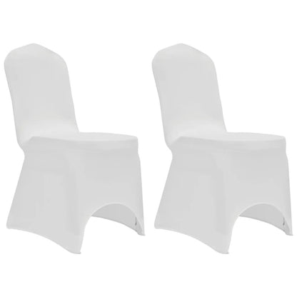 Vidaxl Funda De Silla Elástica 12 Unidades Blanca_2