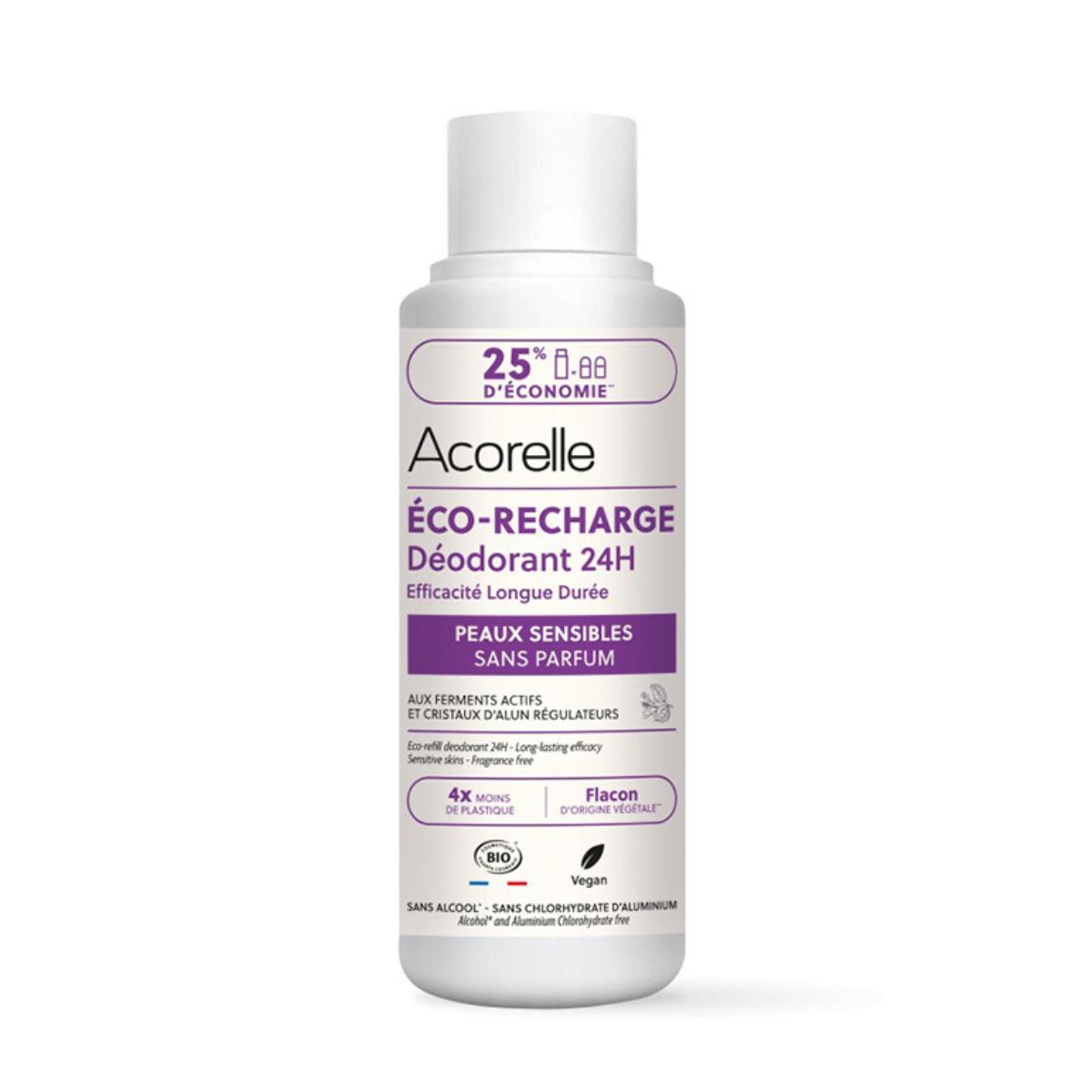 Recarga desodorante roll-on piel sensible agua de manzanilla & aceite de almendras, Acorelle 100 ml