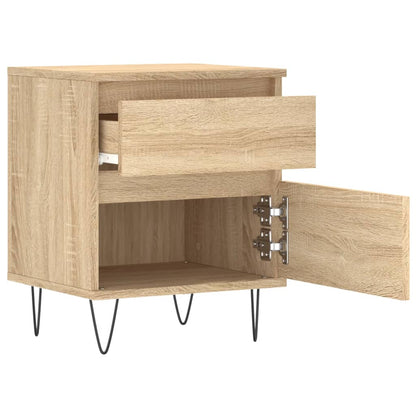 Mesita De Noche Madera De Ingeniería Roble Sonoma 40x35x50 Cm_4