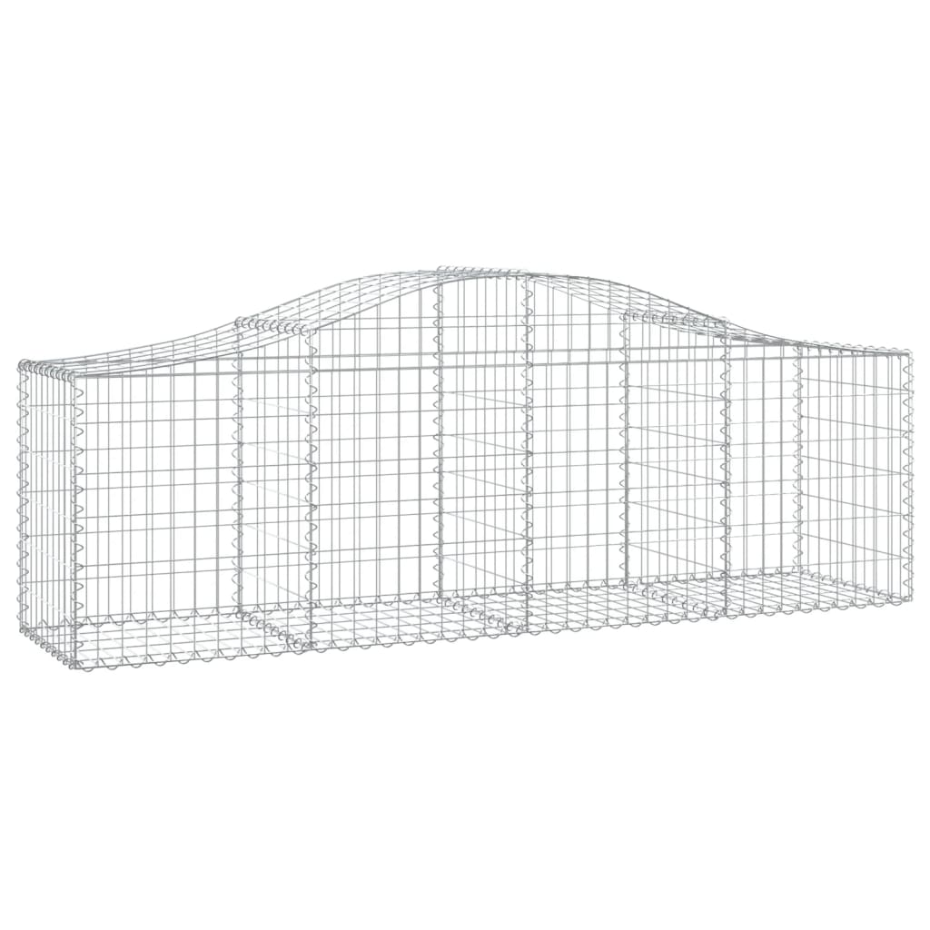 Cestas De Gaviones 8 Uds Forma De Arco Hierro 200x50x60/80 Cm_2