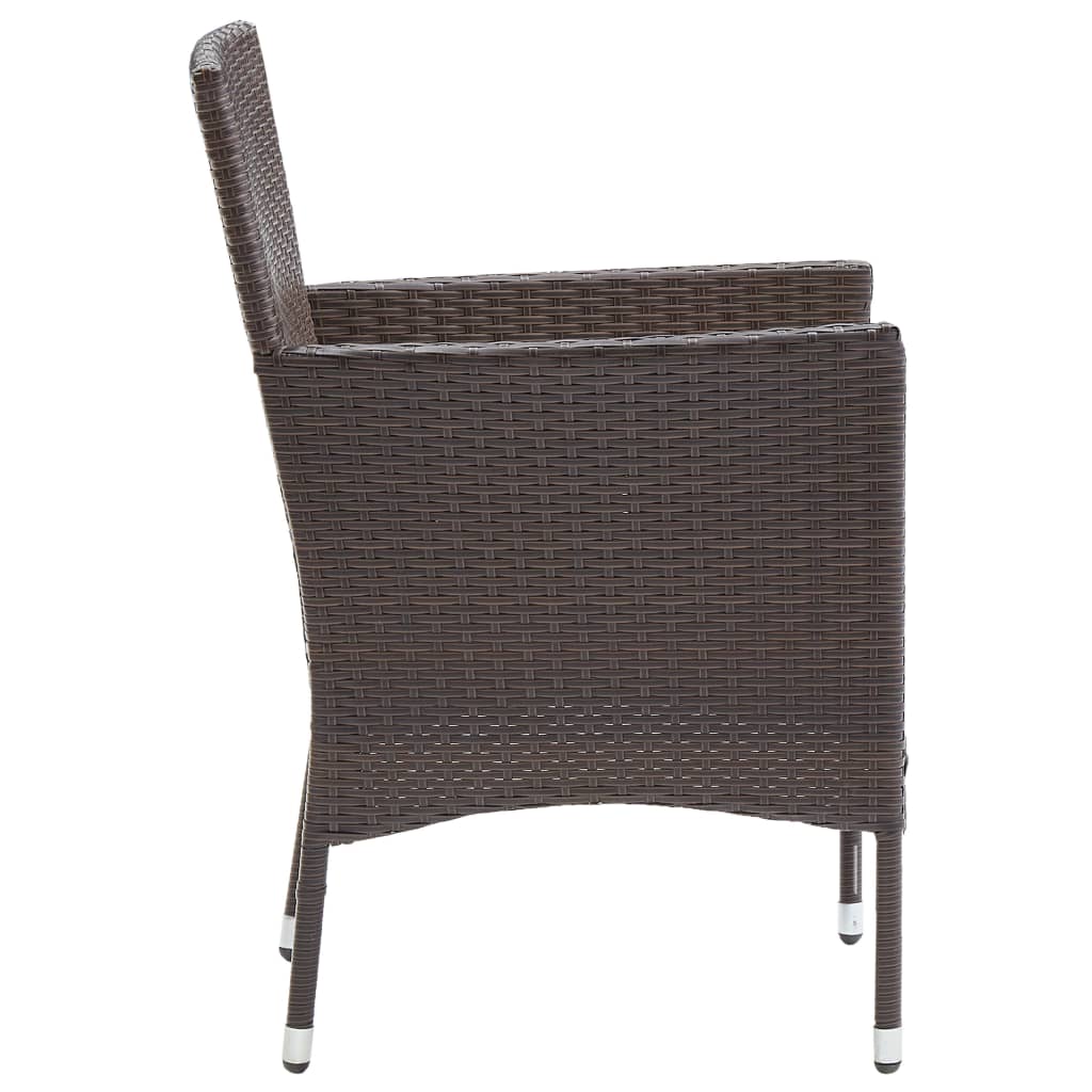 Juego De Comedor Para Jardín De 5 Piezas Marrón / Vetonek_1