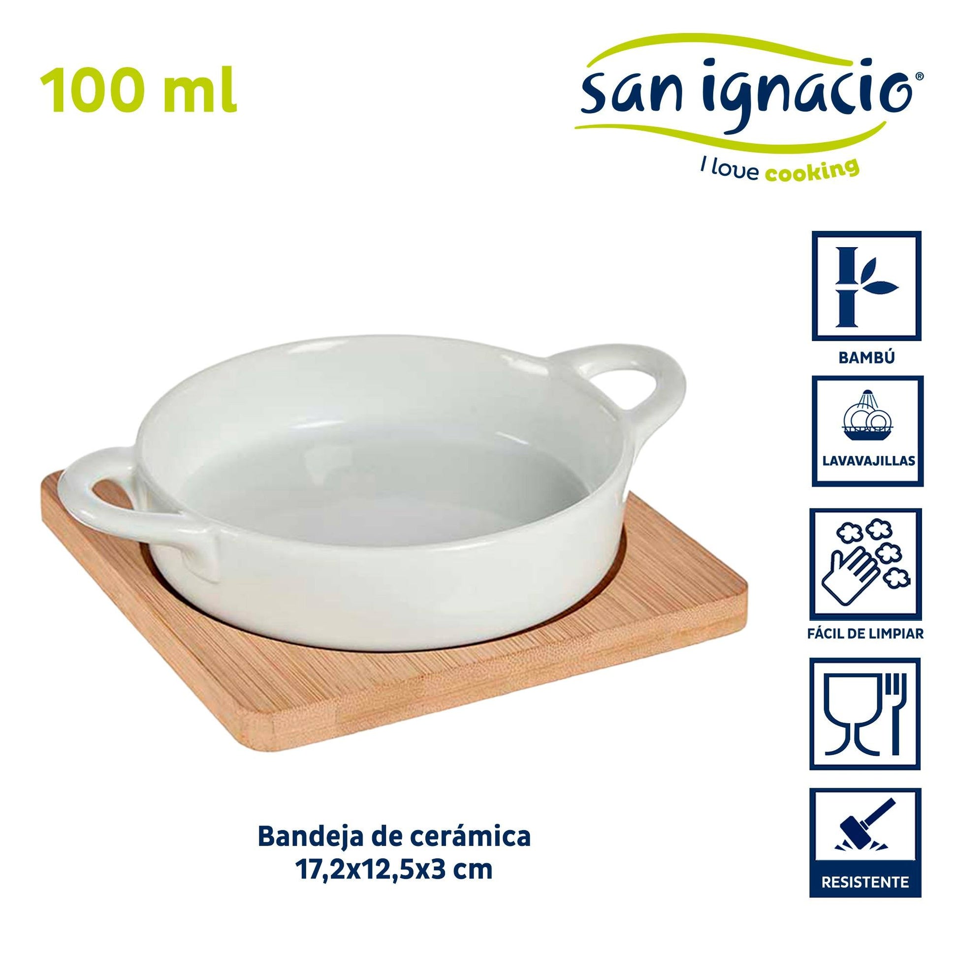 Bandeja Redonda Con Base Bambu 12,5cm Colección Vessia_1