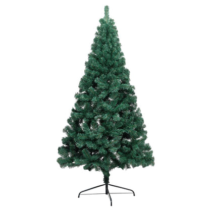 Vidaxl Medio Árbol De Navidad Con Luces Y Soporte Verde 120 Cm_3