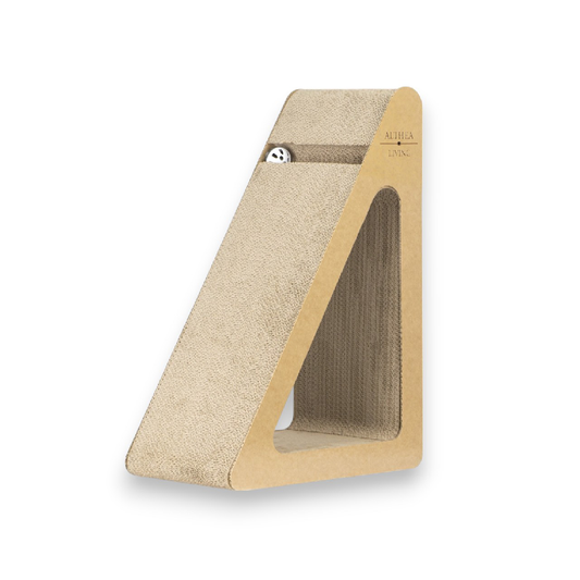 Rascador Para Gatos Rompeolas Triangular Vertical Con 6 Superficies De Rascado Althea Living 62x43x26.5cm_0
