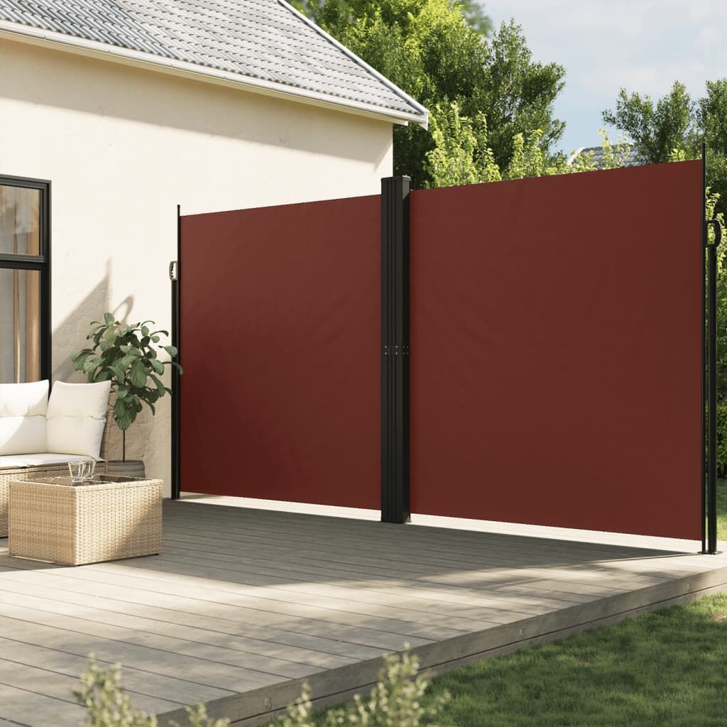 Vidaxl Toldo Lateral Retráctil Marrón 220x1200 Cm_1