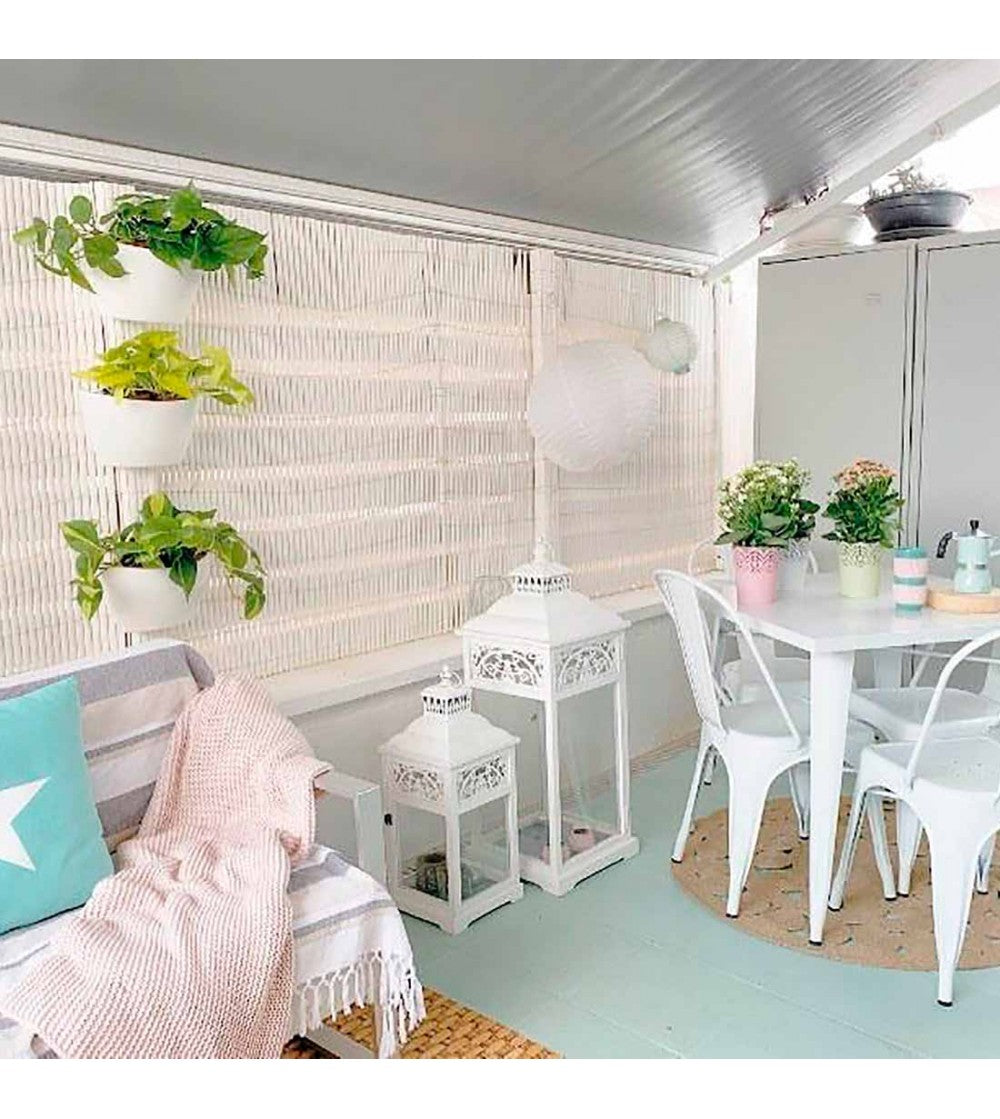 Jardín Vertical Modular Citysens Con Riego Automático De 6 Maceteros – Blanco, Polipropileno 100% Reciclado