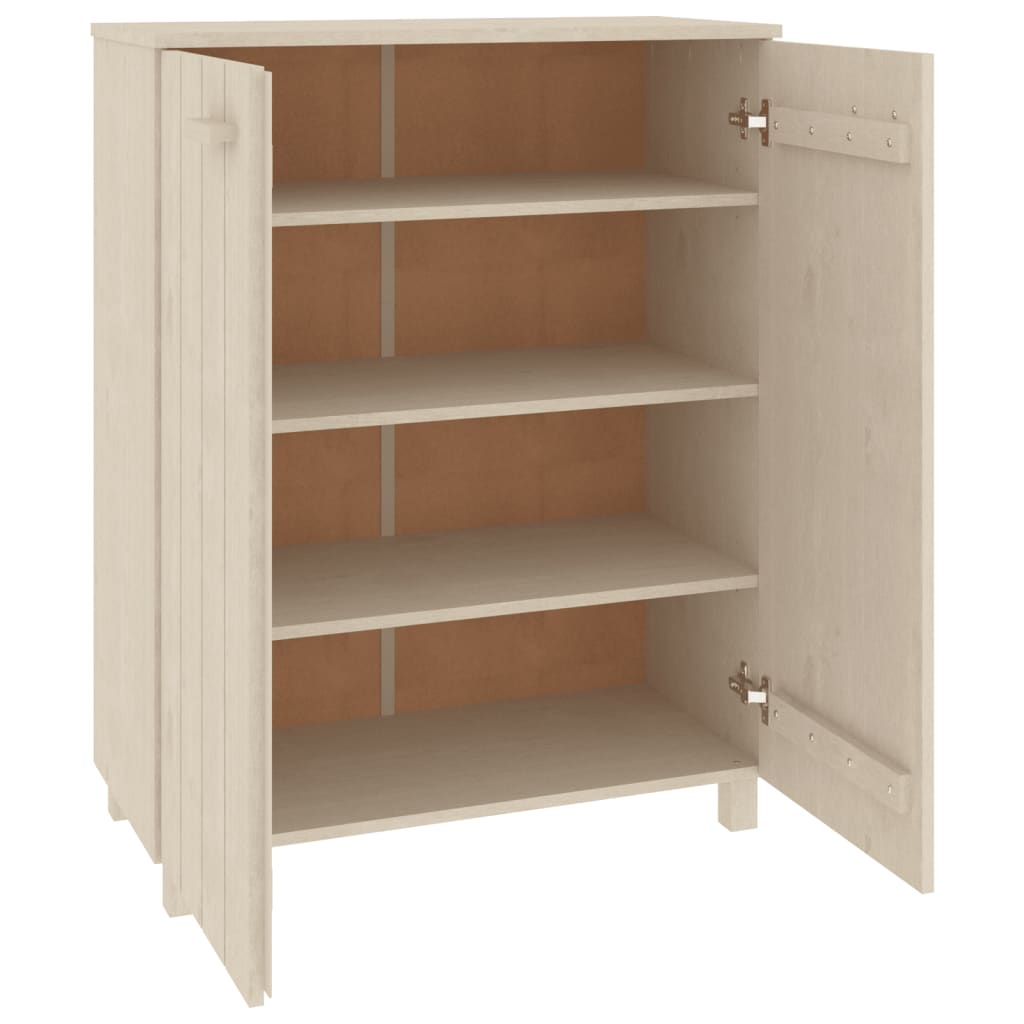 Zapatero Hamar Madera Pino Maciza Marrón Miel 85x40x108 Cm / Vetonek_1