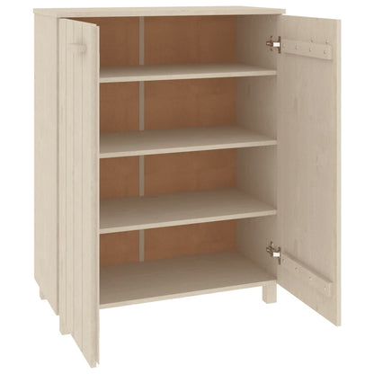 Zapatero Hamar Madera Pino Maciza Marrón Miel 85x40x108 Cm / Vetonek_1
