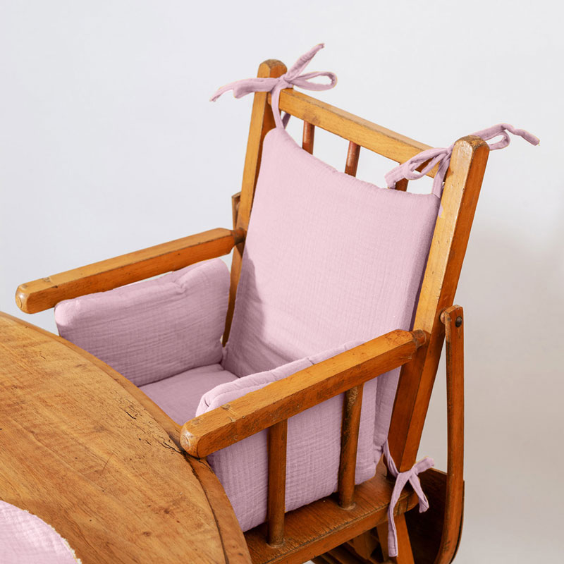 Cojín Para Trona De Algodón Orgánico Rosa_1