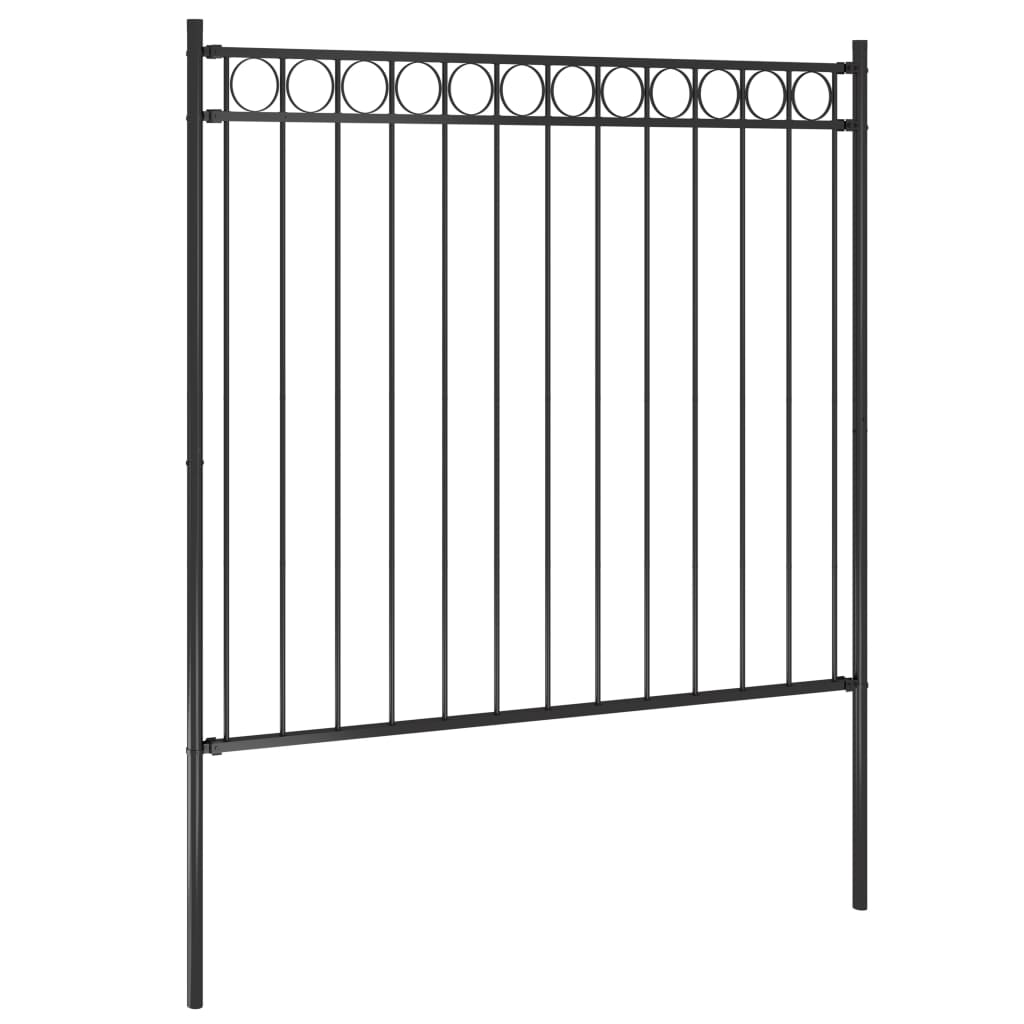 Valla De Jardín De Acero Negro 1,7x1,5 M / Vetonek_3