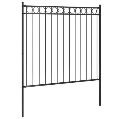 Valla De Jardín De Acero Negro 1,7x1,5 M / Vetonek_3