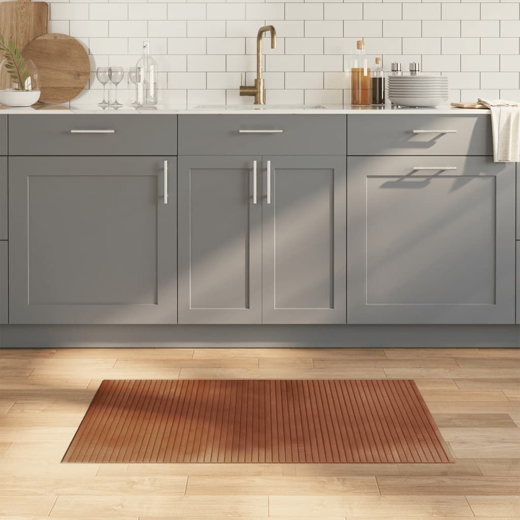 Vidaxl Alfombra Rectangular Bambú Marrón 60x100 Cm_1