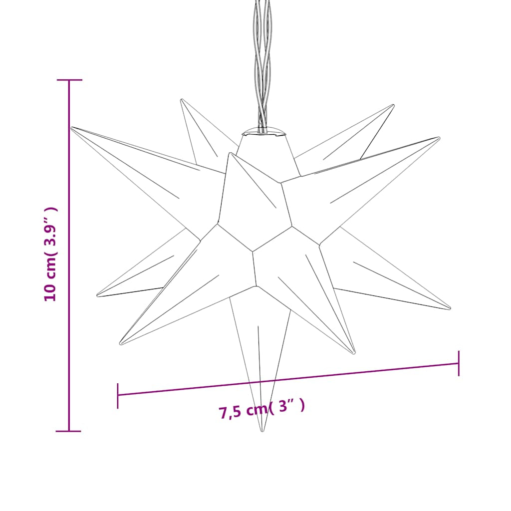 Vidaxl Lámpara De Navidad 10 Leds Rojo 10 Cm_2
