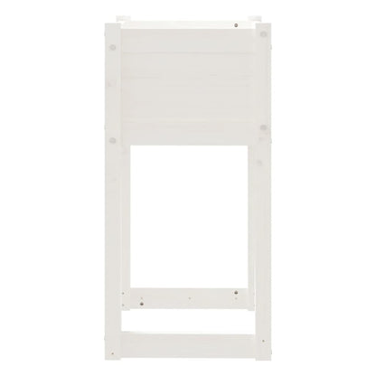 Jardinera Madera Maciza De Pino Blanco 40x40x81 Cm_4