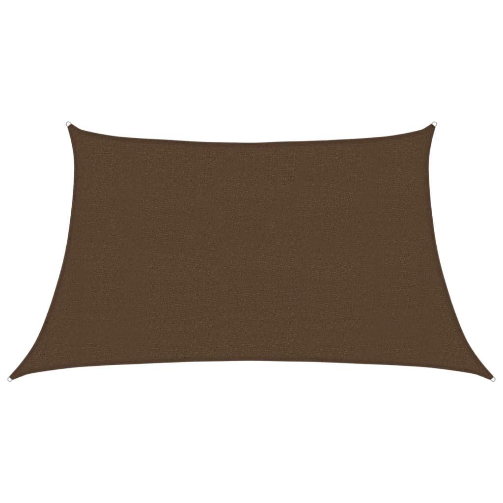 Vidaxl Toldo De Vela Hdpe Marrón 160 G/m² 3/4x2 M_0