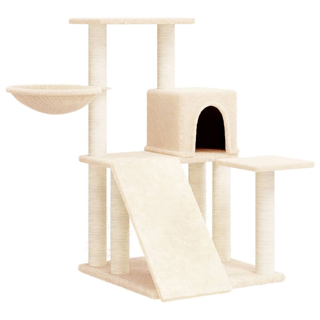 Vidaxl Rascador Para Gatos Con Postes De Sisal Color Crema 82 Cm_0