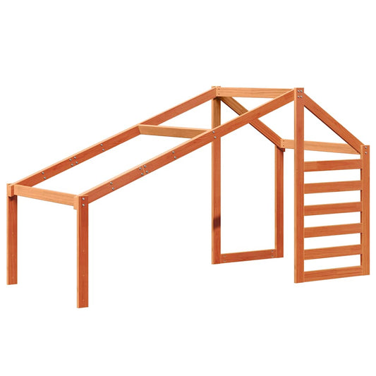 Techo De Cama Infantil Madera Maciza Pino Marrón 188x97x113 Cm_0