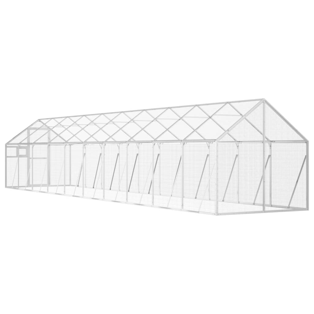 Vidaxl Pajarera De Aluminio Color Plateado 1,79x10x1,85 M_4