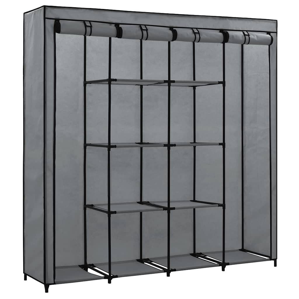 Armario Con 4 Compartimentos Gris 175x45x170 Cm_2