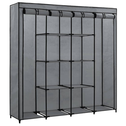 Armario Con 4 Compartimentos Gris 175x45x170 Cm_2