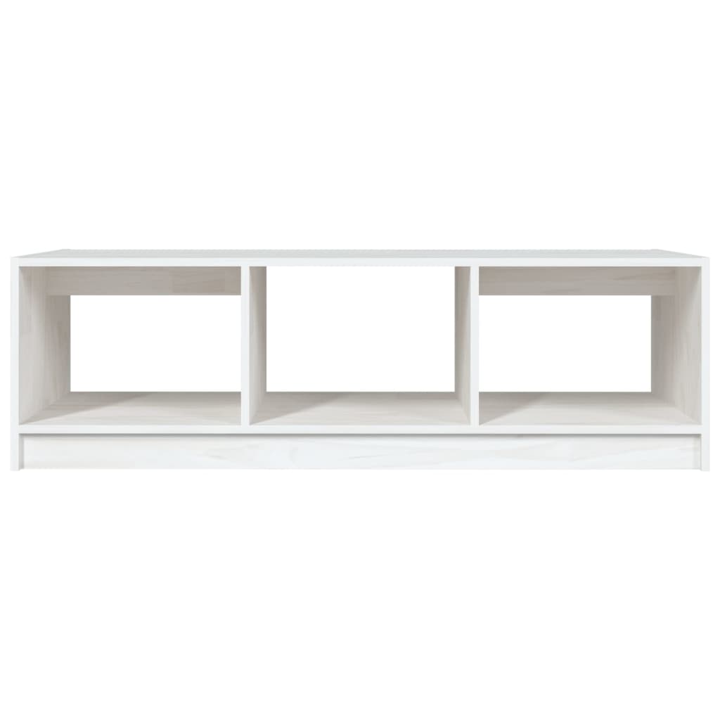 Mesa De Centro De Madera Maciza De Pino Blanco 110x50x34 Cm_3
